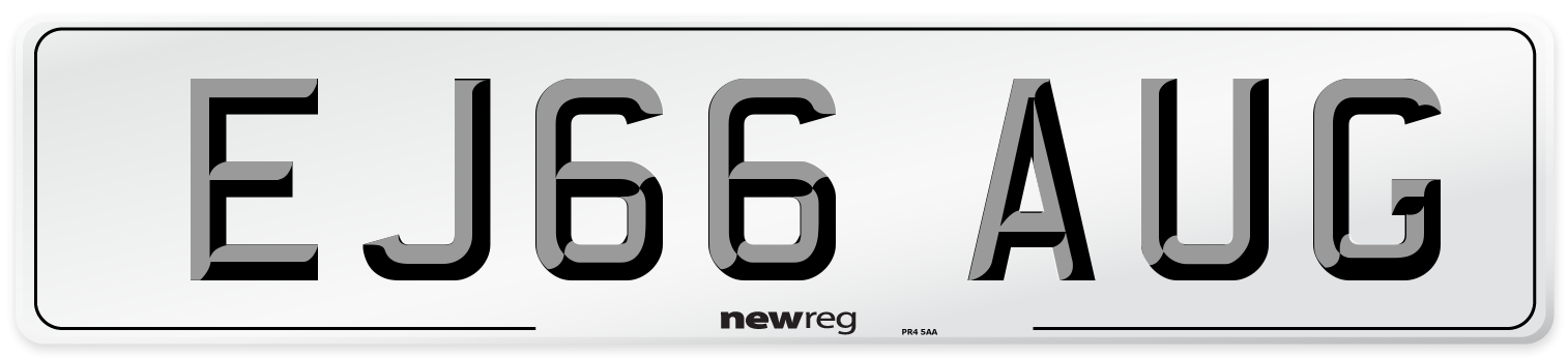EJ66 AUG Number Plate from New Reg